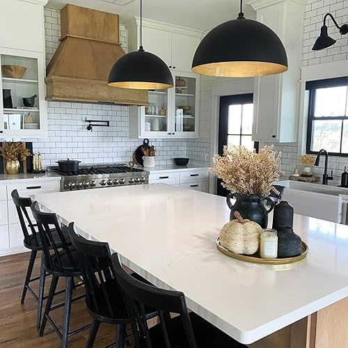 Miniatura 8 de Steel Lighting Co. Melrose - Lámpara colgante  Montada en el techo  Cúpula redonda de 18 pulgadas  Estilo moderno y contemporáneo de granja