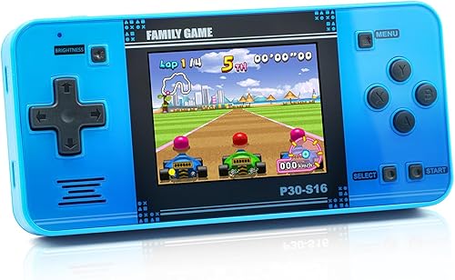 Juego de mano para niños 220 videojuegos retro precargados, reproductor de juegos portátil con batería recargable de pantalla LCD de 3.0 pulgadas,