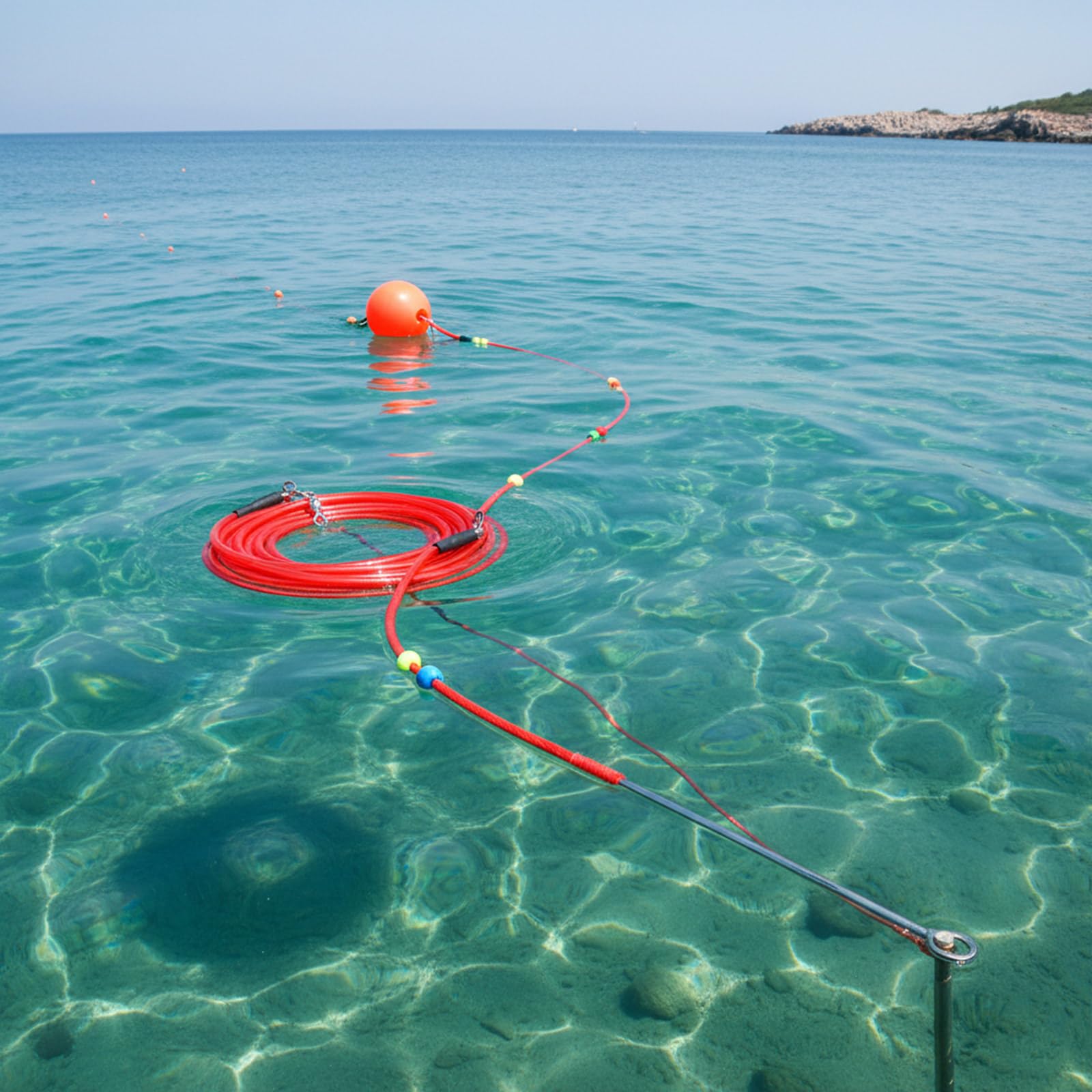 Corda galleggiante in PVC ad alta galleggiabilità, flessibile per pesca in acqua salata, attività marine e barche ormeggio, design leggero, alta galleggiabilità, pesca galleggiante