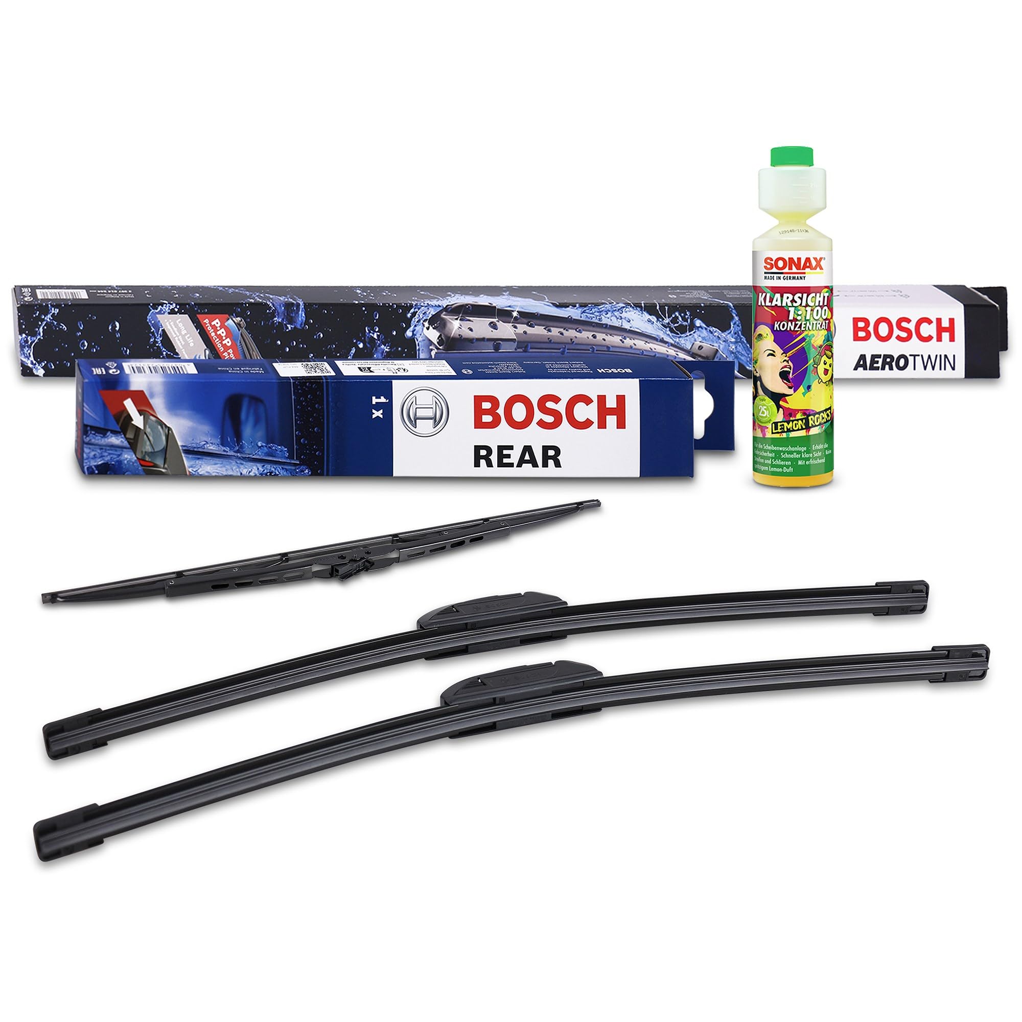 BOSCH Wischer vorne +hinten +Scheibenreiniger 31185693 vorne | Kompatibel mit: CHEVROLET LANOS Stufenheck, GM KOREA LANOS, OPEL CALIBRA A, VECTRA A, VECTRA A CC, VECTRA B CC