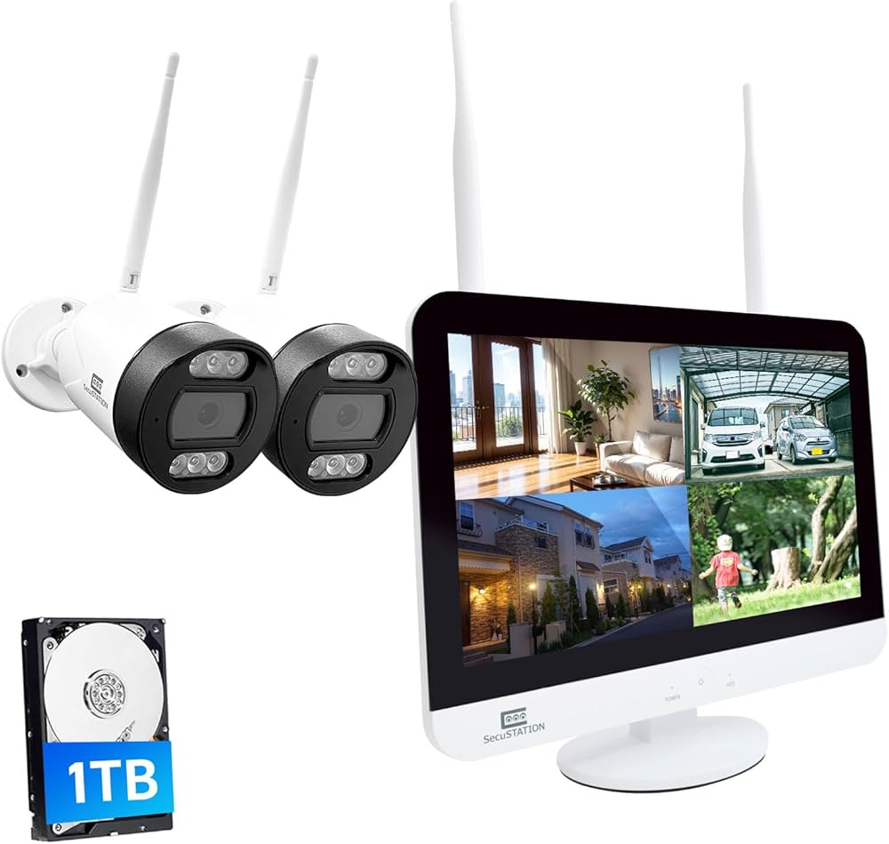 【即日発送✨️】SecuSTATION 高性能防犯カメラ2台セット SecuSTATION 防犯カメラ 屋外 セット 家庭用 ワイヤレス wifi