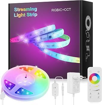 RGBIC-CWWW 5M Neon LED Strip Light with APP Control Color Changing DIY Music Sync Light Strip for Living Room Bedroom Wall Decor [Energy Class E]