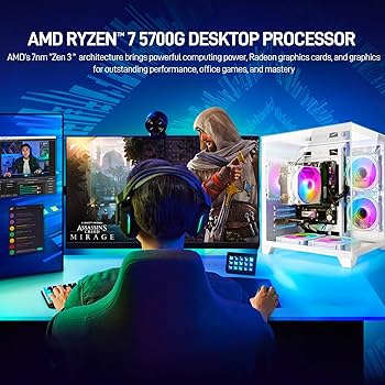 Windowsデスクトップ Self built PC LXZ Desktop Computer AMD Ryzen 7-5700G 8 core 3.9GHz, 32G