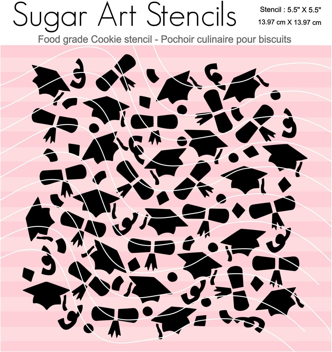 Graduation Cookie stencil pattern SA0086 Amazon.ae Kitchen