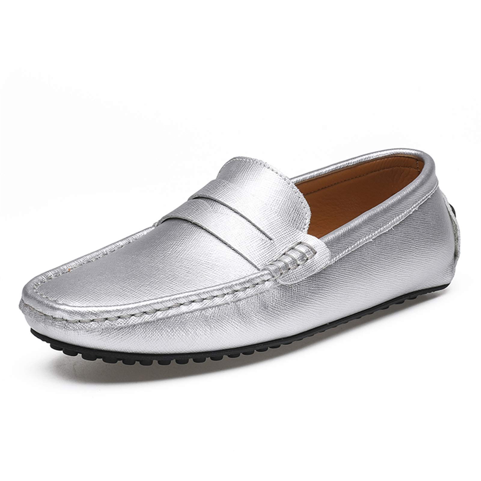 silver driving mocs