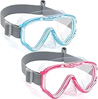 Vista 19 de Vvinca Kids-Goggles with Nose Cover, Diving Mask Elastic Fabric Strap Anti Fog Anti Shattered Lens for Kids Swim Goggles 3-14