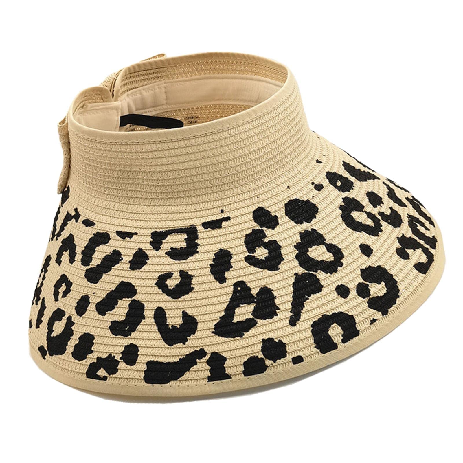 Enakshi® Women Straw Visor Hat Sunhat Wide Brim Sun Hat for Jogging Holiday Beige|Clothing, Shoes & Accessories | Womens Accessories | Hats-image-25