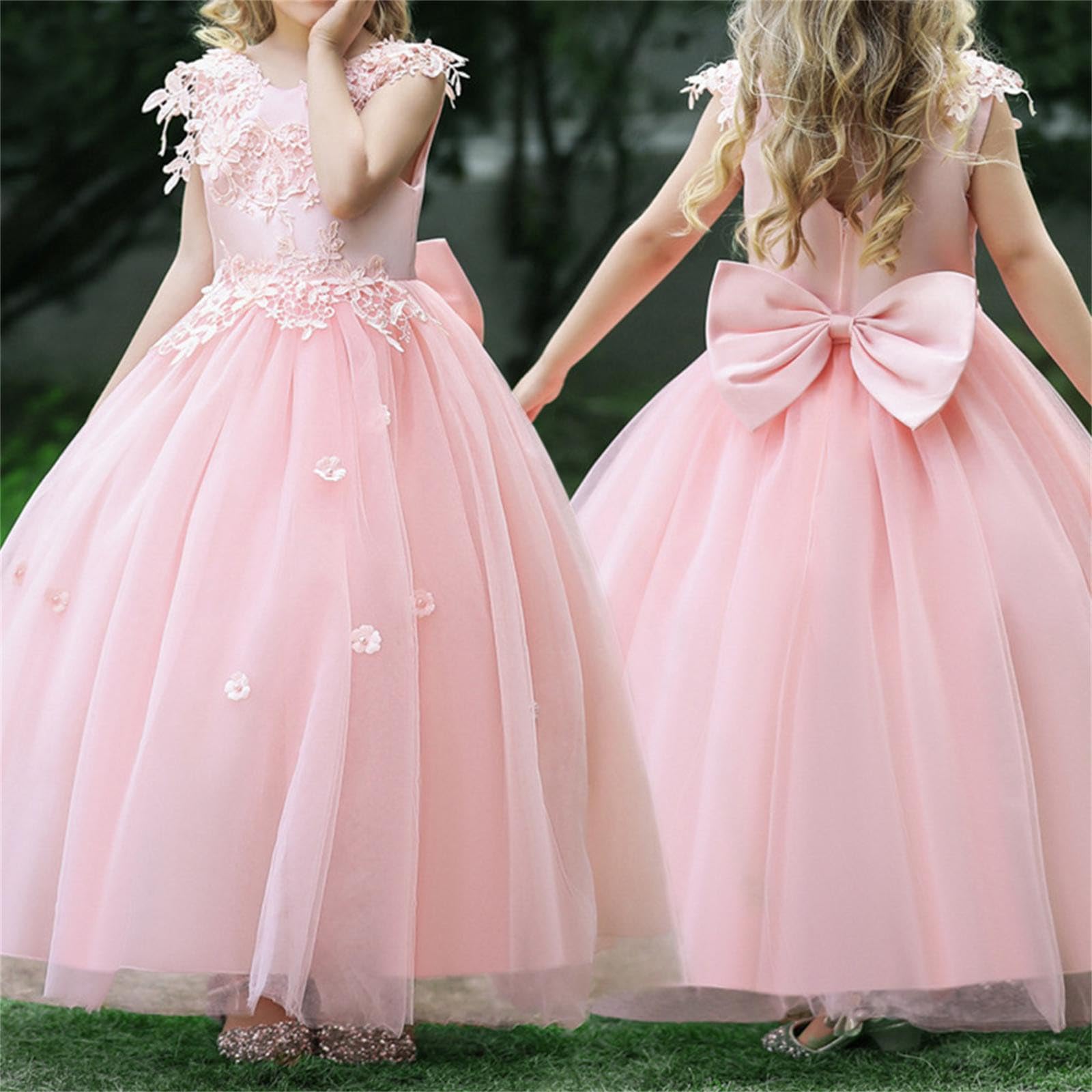 Vestito Primavera Estate per Bambini Nuova Principessa Bouffant Modello Sfilata Partito Abito Elegante Ragazza cerimonia Matrimonio pezzo Unico Confortevole