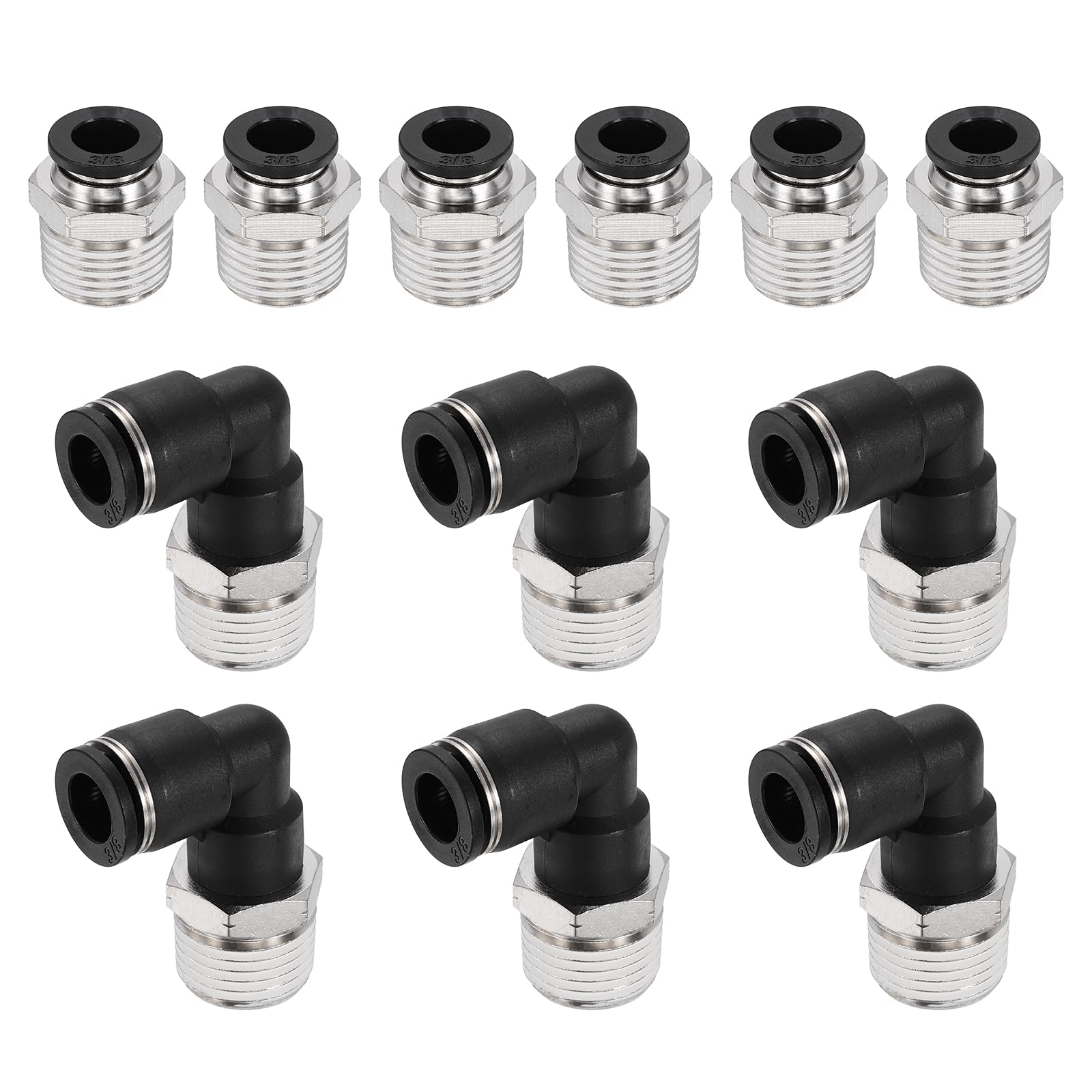 Conector de tubo rápido de latón NPT 9,5 mm y accesorios de empuje rectos para manguera