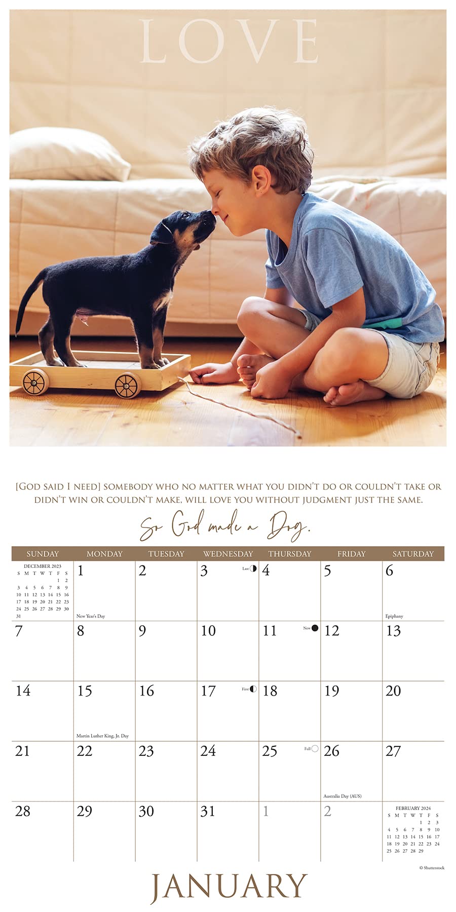 So God Made a Dog 2024 Calendar 2024 Layered Dog Calendar - Designs By Miss Mandee