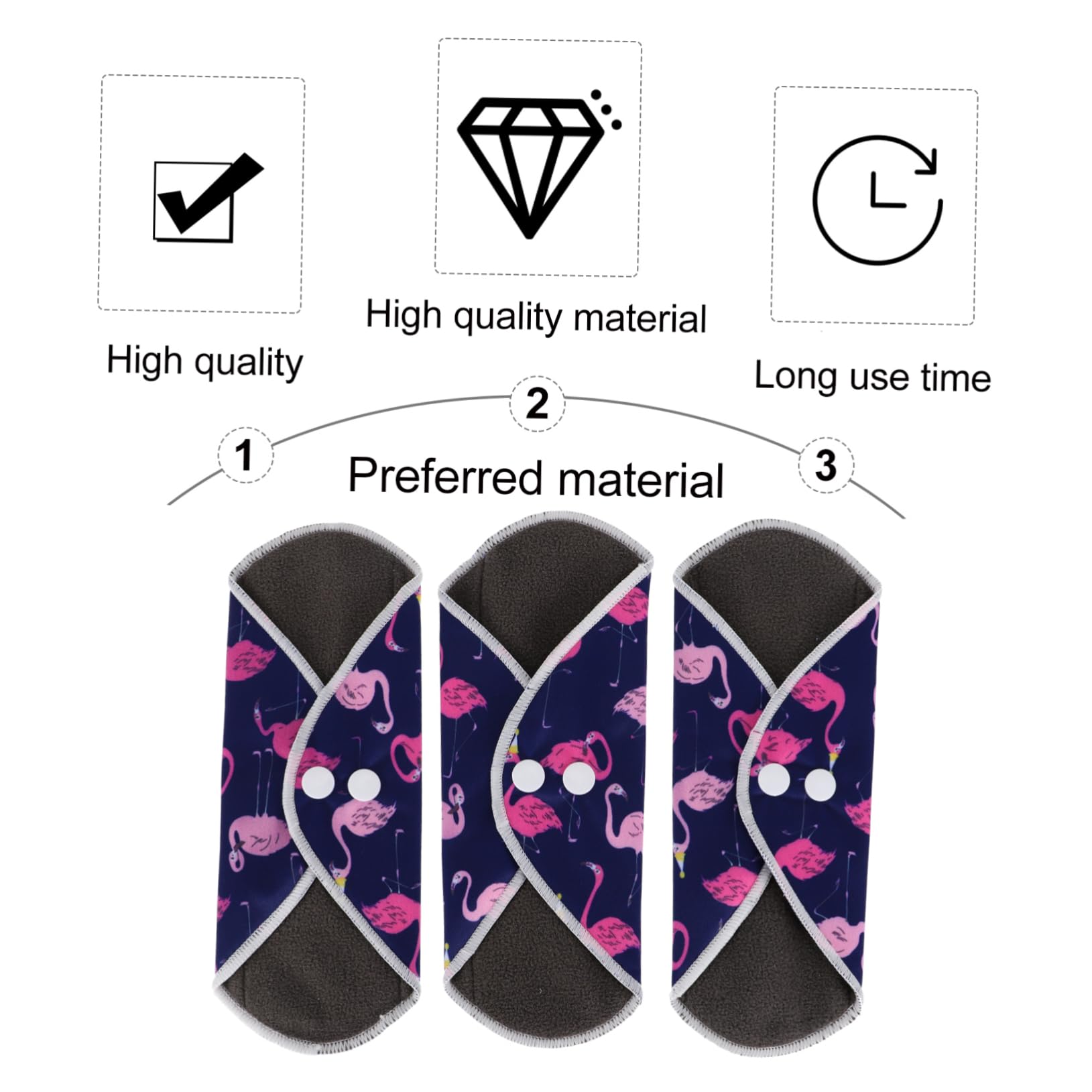 Didiseaon 3 Juegos De Compresas Sanitarias Repetibles Servilletas Sanitarias Reutilizables Almohadillas Menstruales Reutilizables Para Mamá Almohadillas Menstruales De Tela Almohadilla