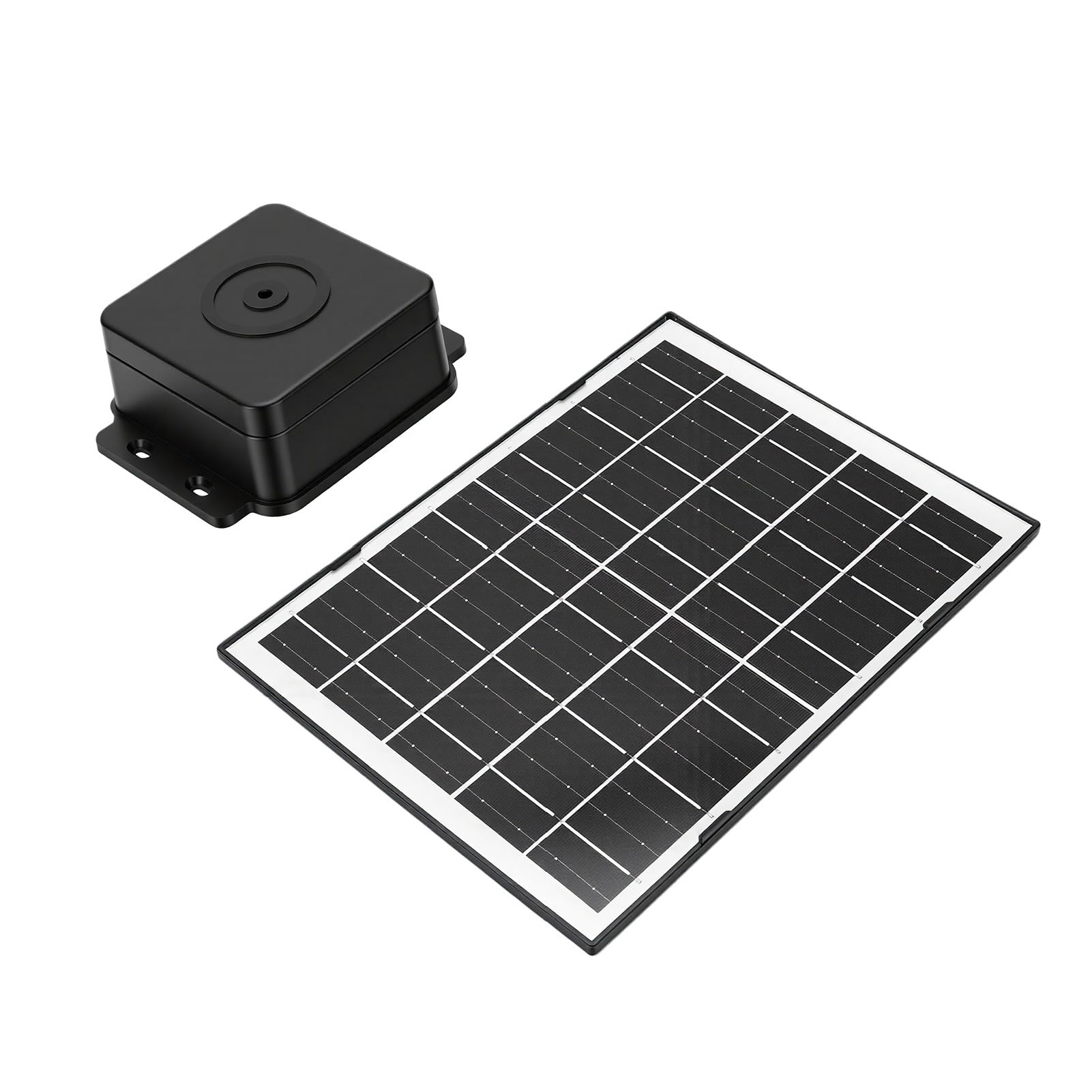 4 W Tragbares Solarpanel, 15000 MAh Eingebauter mit Typ-C-Ausgang, 5 V 1 A für Outdoor-Überwachungskameras, Smart Locks, Campingleuchten (BLACK)