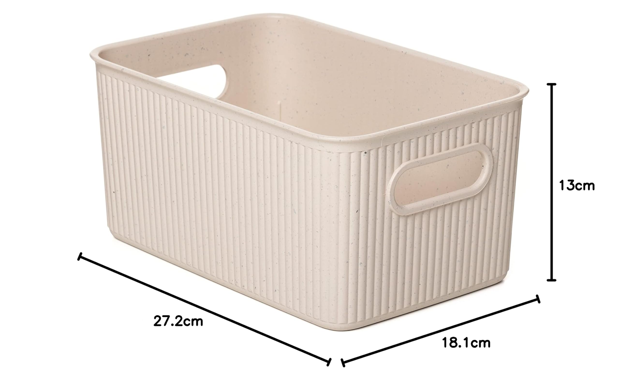 Poubelle Organique TATAY 6L - Matériaux 100% Recyclés - Design Moderne Pour Cuisine - Beige 26.5x19x18.5cm