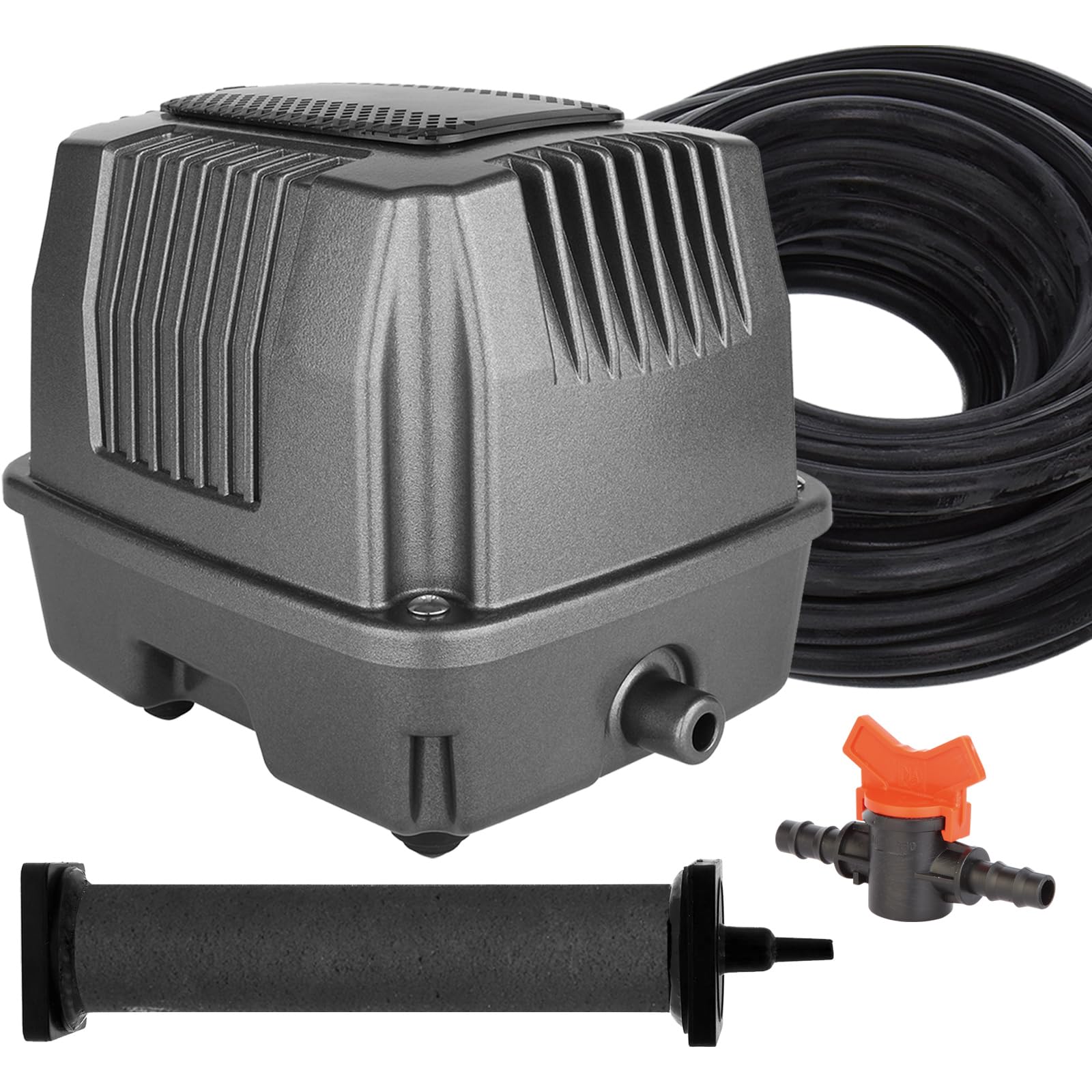 Photo 1 of AquaMiracle Koi Pond Aerator Pond Air Pump with Self-Sinking Airline Rubber Air Diffuser, Air Flow Control Pond Deicer All-in-One Pond Aeration Kit for Outdoor Pond 2,000-5,000 Gallons