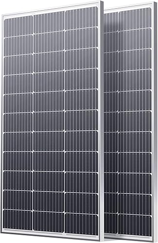 Panel solar de 200 W, 2 paneles solares de 12 V y 100 vatios con diseño de alto rendimiento, módulo fotovoltaico monocristalino de alta eficiencia,