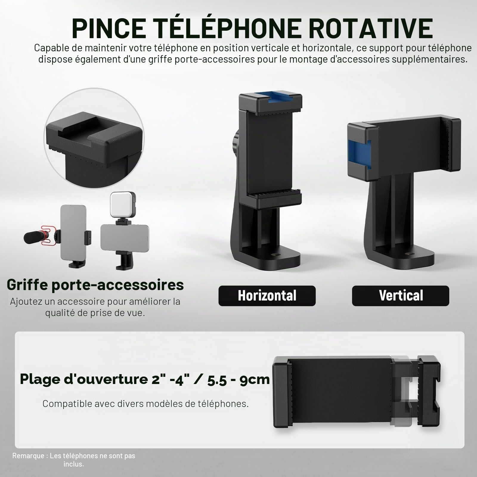 NEEWER Dolly SD001 Appareil Photo Coulissant avec rotule et Pince pour téléphone Portable 4 Roues panoramique à 360° Compatible avec caméra sans Miroir Mini Caméscope GoPro iPhone et téléphones