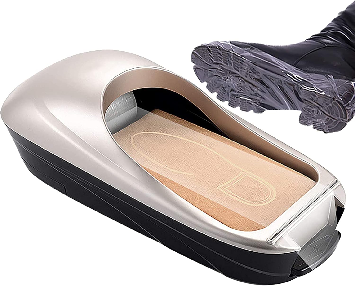 靴カバー自動ディスペンサーマシン 1ロールの靴フィルム付き 使い捨て 自宅 コンピューター 部屋 オフィス ショップ 会社 工場 学