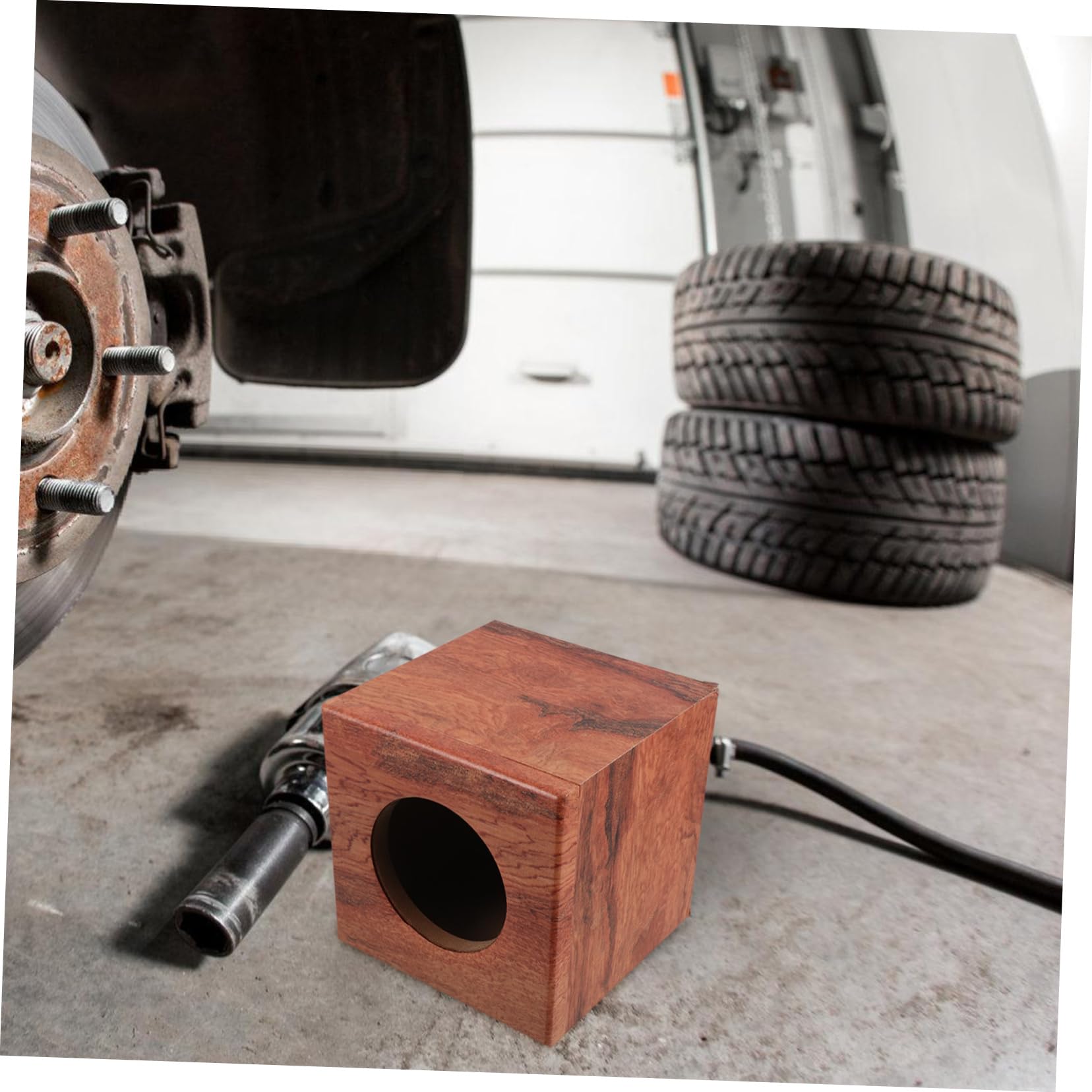 Cassa per Altoparlanti Elegante Design a Righe in Legno da 4 Pollici Resistente alle Vibrazioni e Riduce la Distorsione per Sistemi Audio Auto per Viaggi