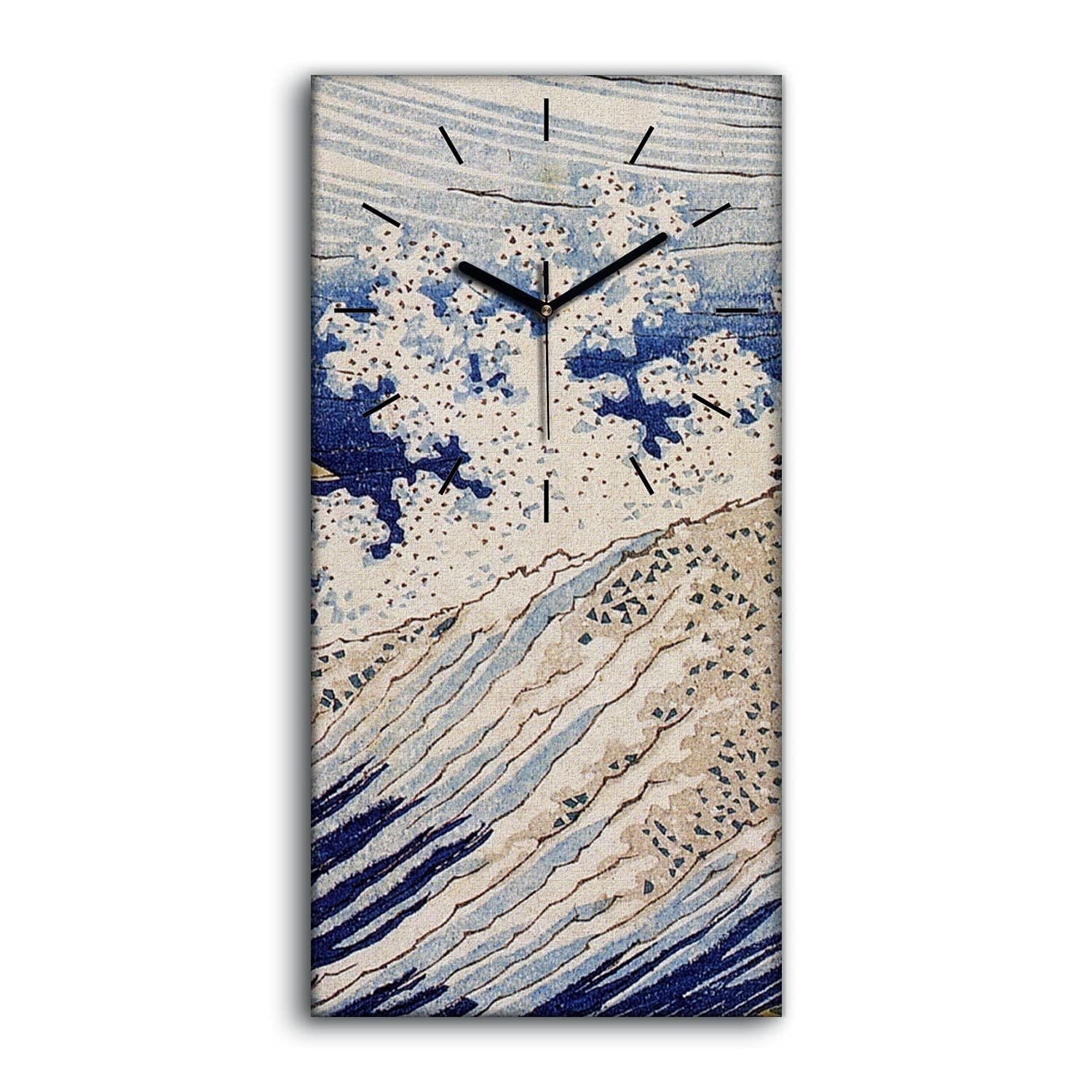 Horloge sur Toile sans Bruit 30x60cm Anti Tic-Tac Chambre