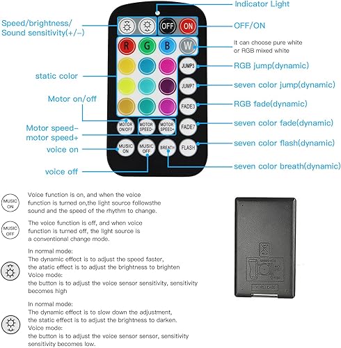 Miniatura 8 de AZIMOM Juego de 450 piezas de luz de estrellas de fibra óptica de 16 W para decoración de techo de techo de techo de estrella de 0.03 pulgadas x 9.8