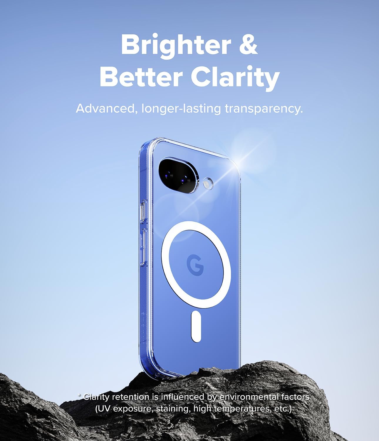 Ringke Fusion for Google Pixel 10a Case [Compatible with MagSafe] UV Coating for Scratch & Discoloration Resistant, Shockproof Air Pockets - Magnetic Clear