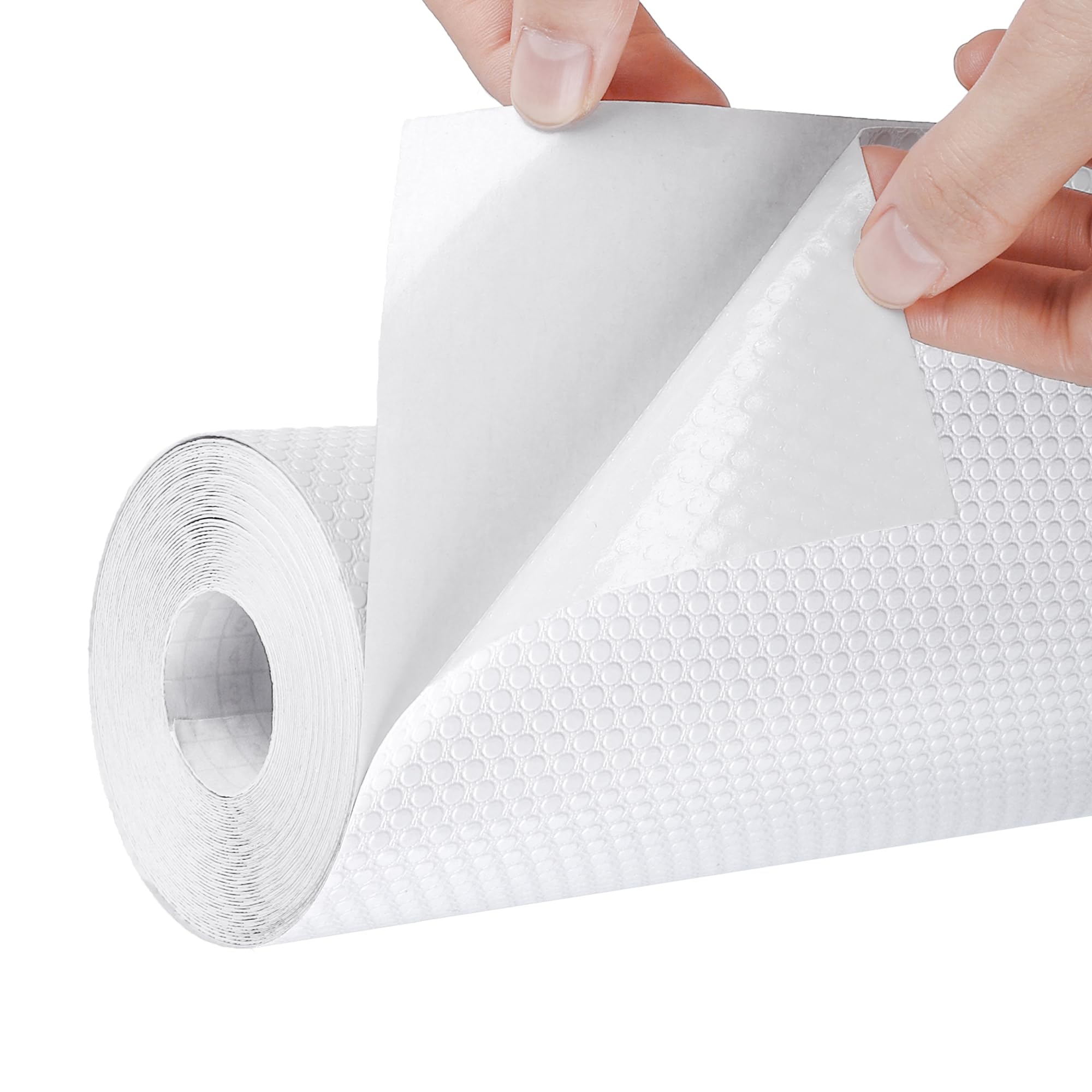 Tapis d'étagère imperméable et antidérapant blanc pour organiser la cuisine