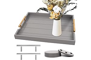 2 Pack Coffee Table Tray with Coasters