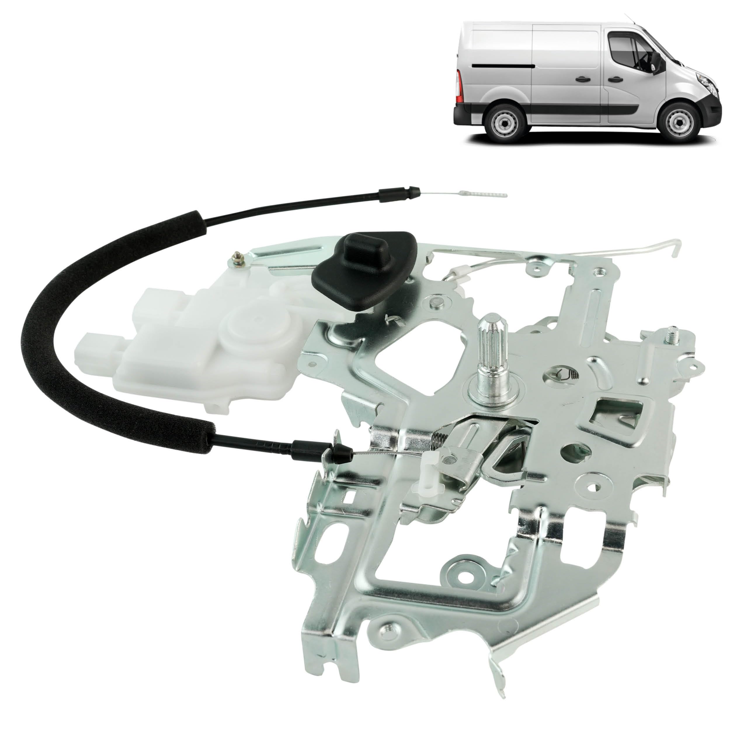 Serrure de porte arrière compatible pour Master 3, Movano B, Nissan NV400 (à partir de 2010) fermeture centralisée. PORTE ARRIÈRE BATTANTE | 906123257R 8200766888