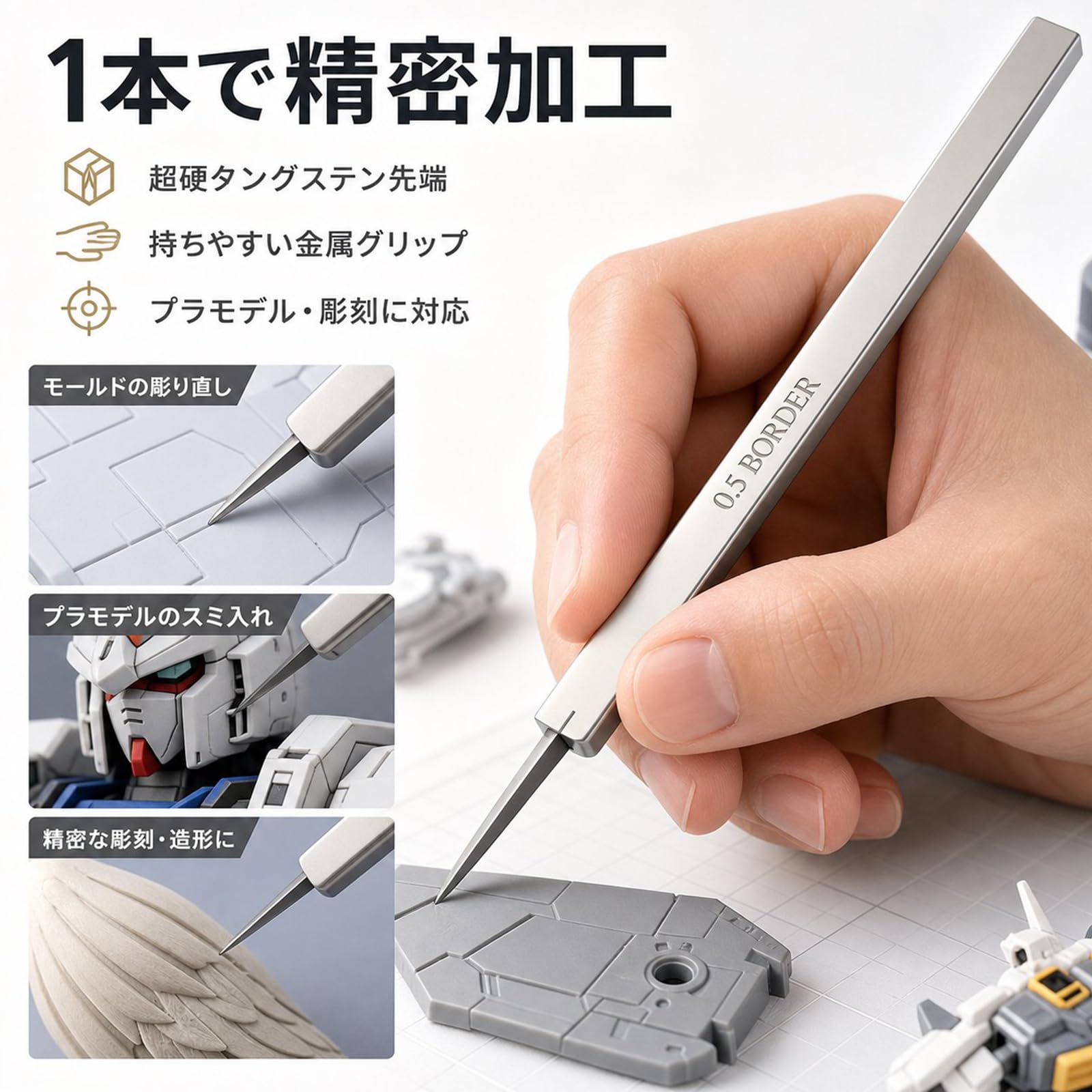 Amazon.co.jp: Dazzlestar タガネ スジボリ 0.5MM 超硬度 彫刻刀 DIY