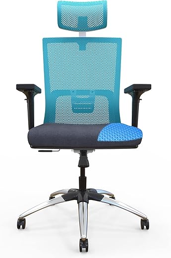 The Sleep Company SmartGRID Aristo High-Back Chair for Office & Home, Patented...