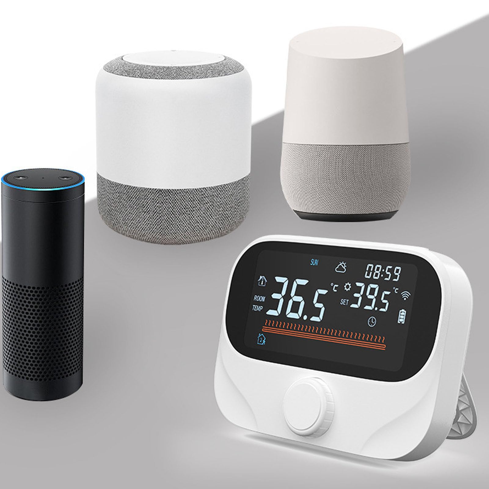 Generic Inteligentny Termostat Kotła WiFi Programowalny Okres Czasu dla Automatycznej Kontroli Temperatury w Domu Bezprzewodowy Termostat dla Aplikacji, materiał ABS
