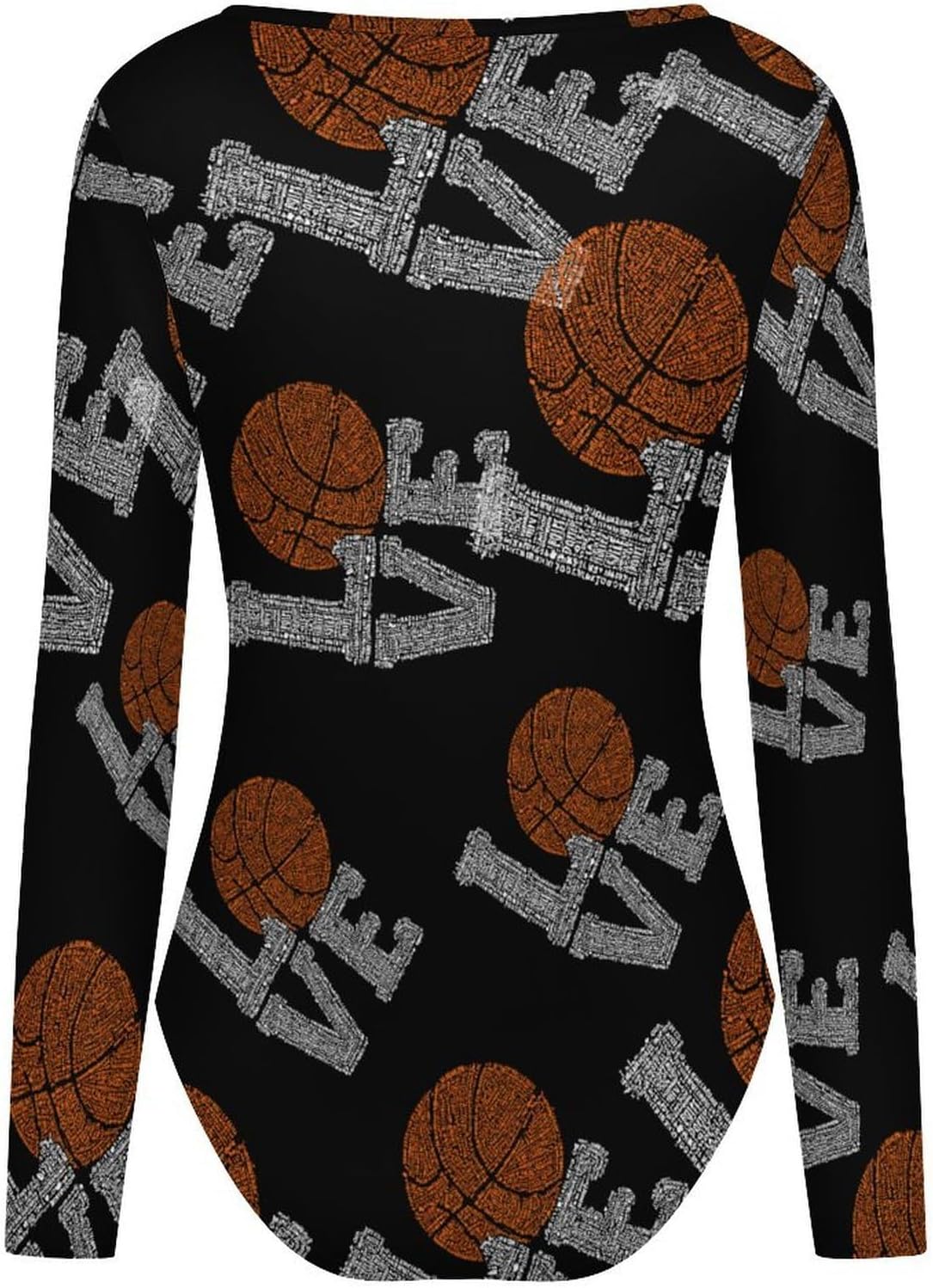 Love Basketball Women's Bodysuits Long Sleeve Top 5XL