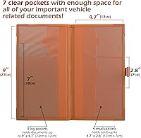 Vista 2 de Portadocumentos de Seguro de Auto y Tarjeta de Registro, Naranja, Universal