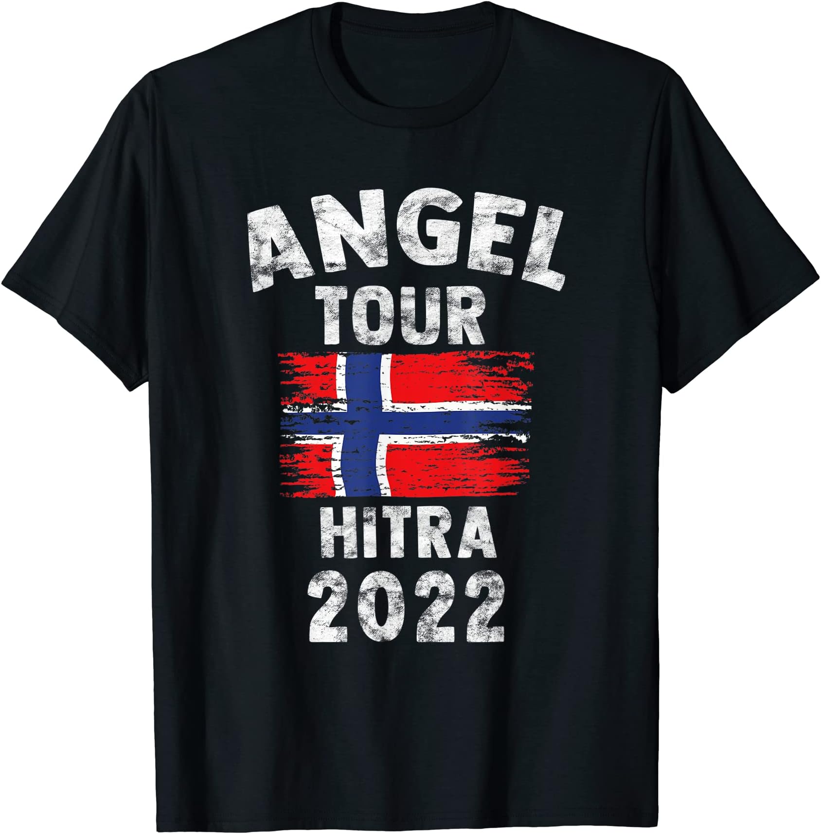 Mens Hitra 2022 Angel Tour to Norway with Flag T-Shirt