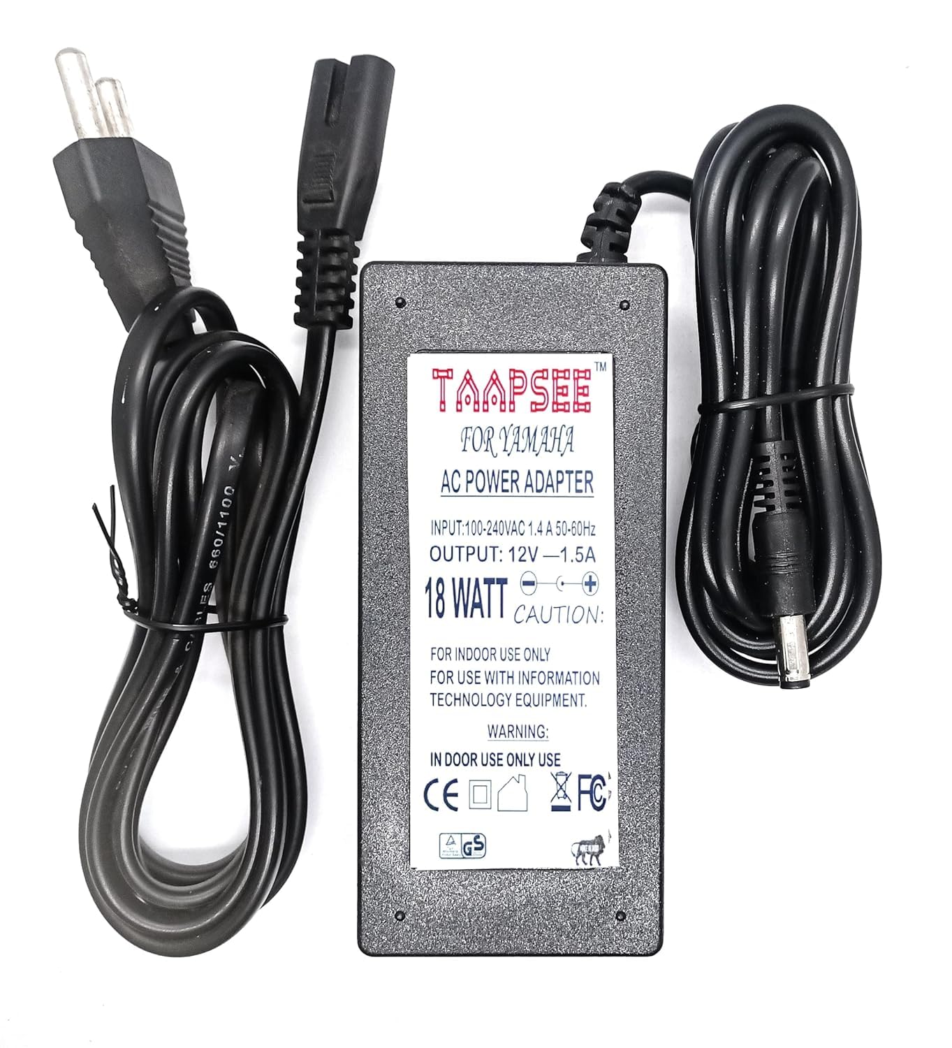Taapsee® 12V Charger for Yamaha Keyboard PA130 PA150 for Yamaha PSR, YPG, YPT, DGX, DD Series Replacement Adapter Power Supply Power Cord (PSR Series)-image-26
