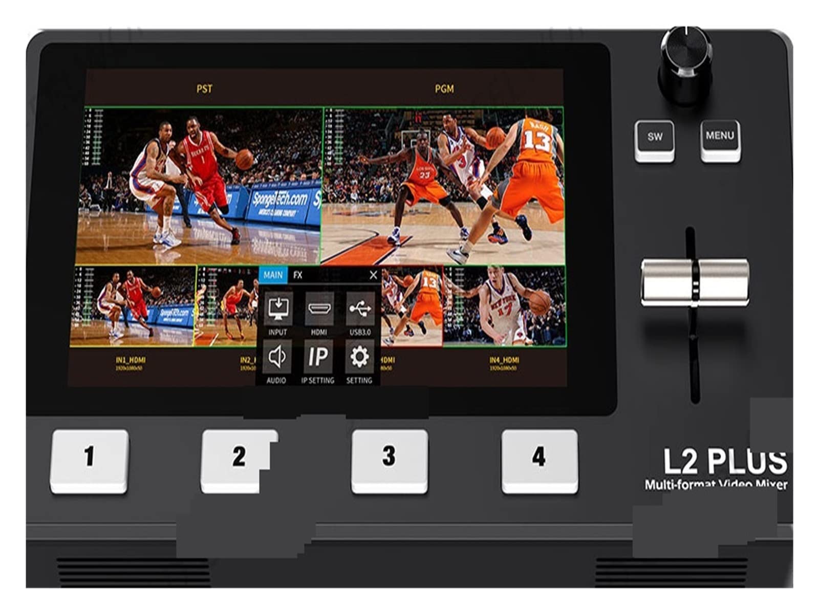 CUDTAPI L2 PLUS 5. LCD Touch Screen Chroma Key And LOGO Overlay Multi-camera Video Switcher For Wedding Character Interview