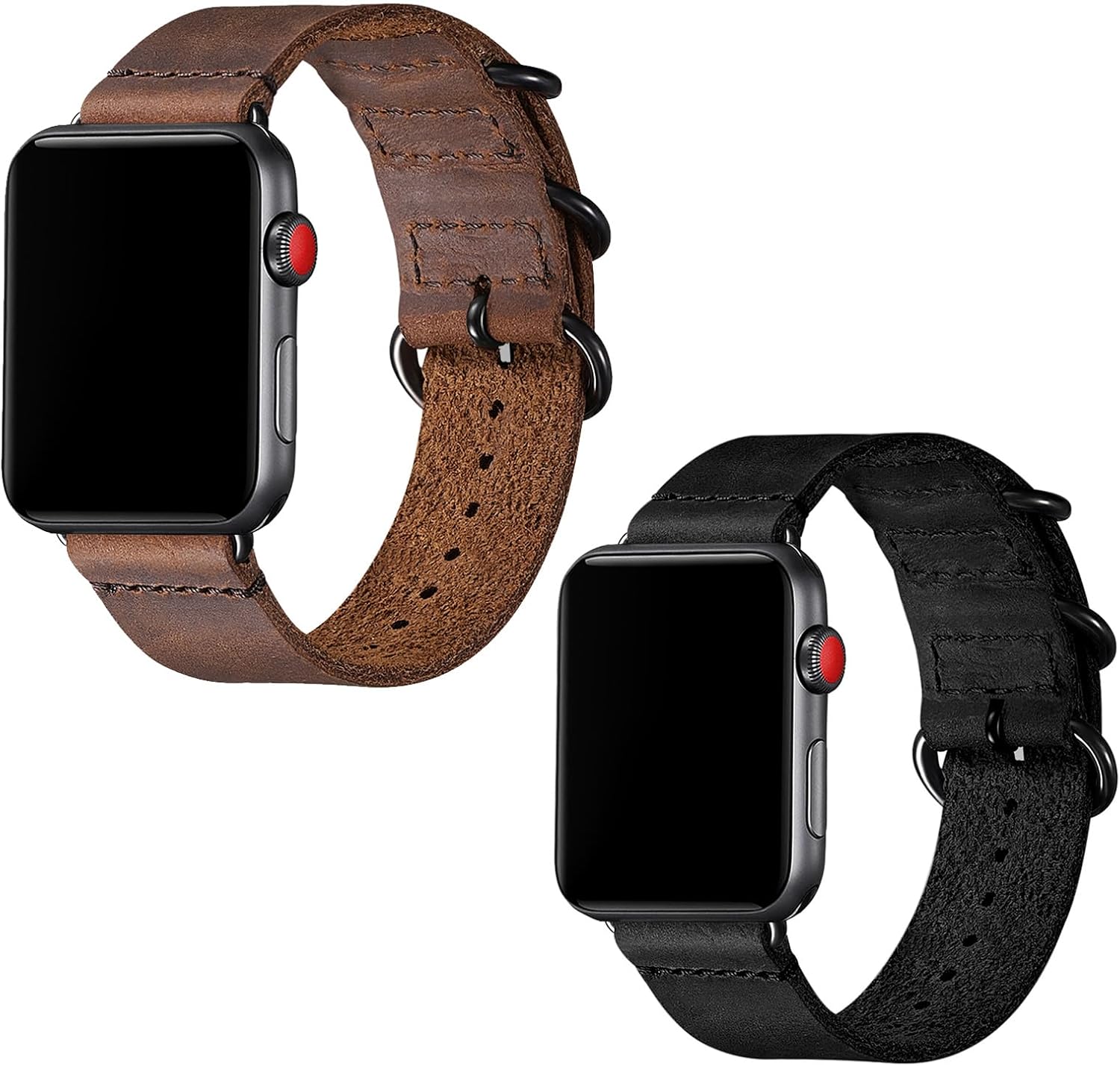 Bundle of the Two Vintage Leather Apple Watch Replacement Band