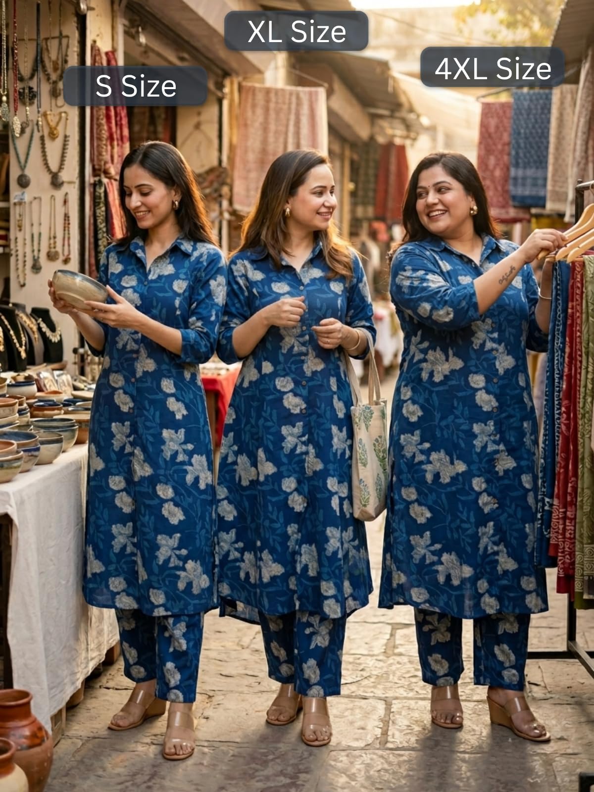 GRECIILOOKS Women Rayon Blend Ethnic Wear Formal Kurta Co-ord Set (GL-W1818&TR875-XL-BLUE Blue) 2