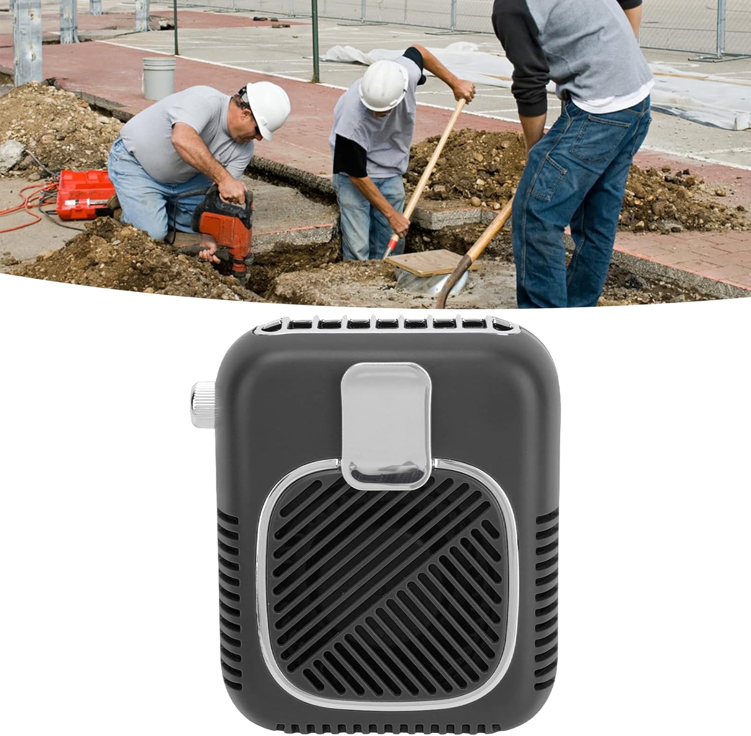 2 in 1 Waist Fan, ABS Mini Hanging Wasit Fan, Portable USB Rechargeable Hands Free Cooling Fan,10000mAh Personal Wearable Fan, Practical Powerbank Fan for Desktop, Travel, Work, Outdoor(Black)