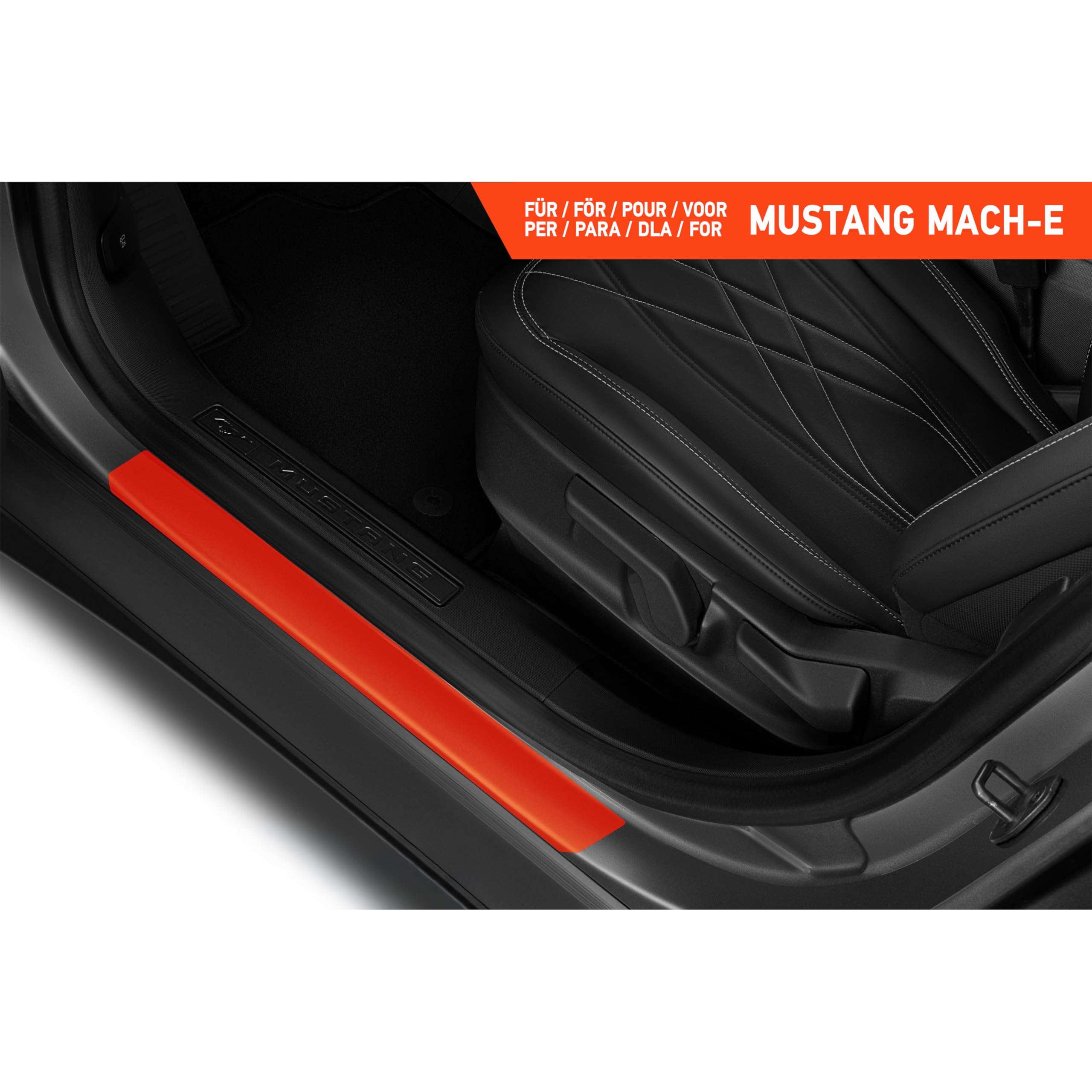 Luxshield folia ochronna progów Ford Mustang Mach-E 2021-2026 przezroczysta błyszcząca