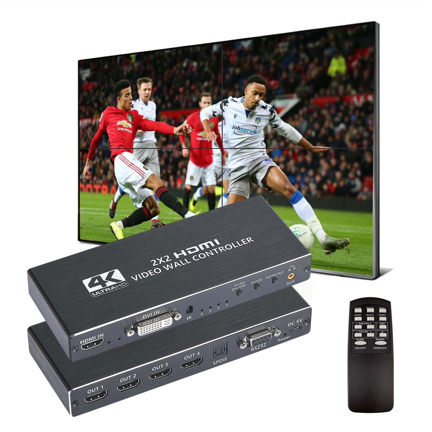 Amazon.com: GGrozza Video Wall Controller, 4K 2X2 TV Wall