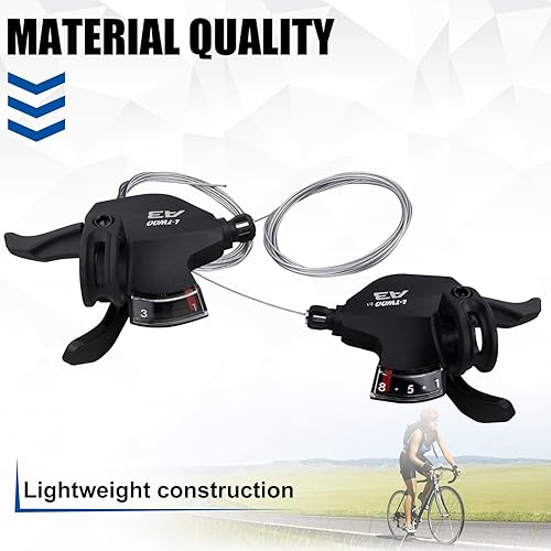 Miniatura 3 de WEEROCK Palanca de cambio de bicicleta 24 velocidades 3x8 palanca de cambios de pulgar para bicicleta de montaña