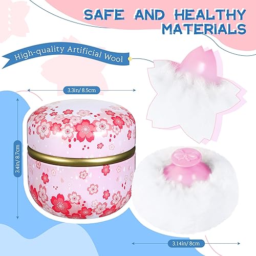 Miniatura 2 de Zopeal Kit de soplo de polvo para polvo, contenedor de cosméticos para el cuerpo, contenedor suave para bebés y mujeres, viaje a casa, caja de
