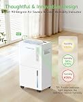 1500 Sq.ft Dehumidifier for Basement, Trazico 21 Pint Quiet Dehumidifiers for Home with Drain Hose, Smart Humidity Control, 3 Modes, 24H Timer, Auto Defrost, for Large Room, Bedroom, and Bathroom