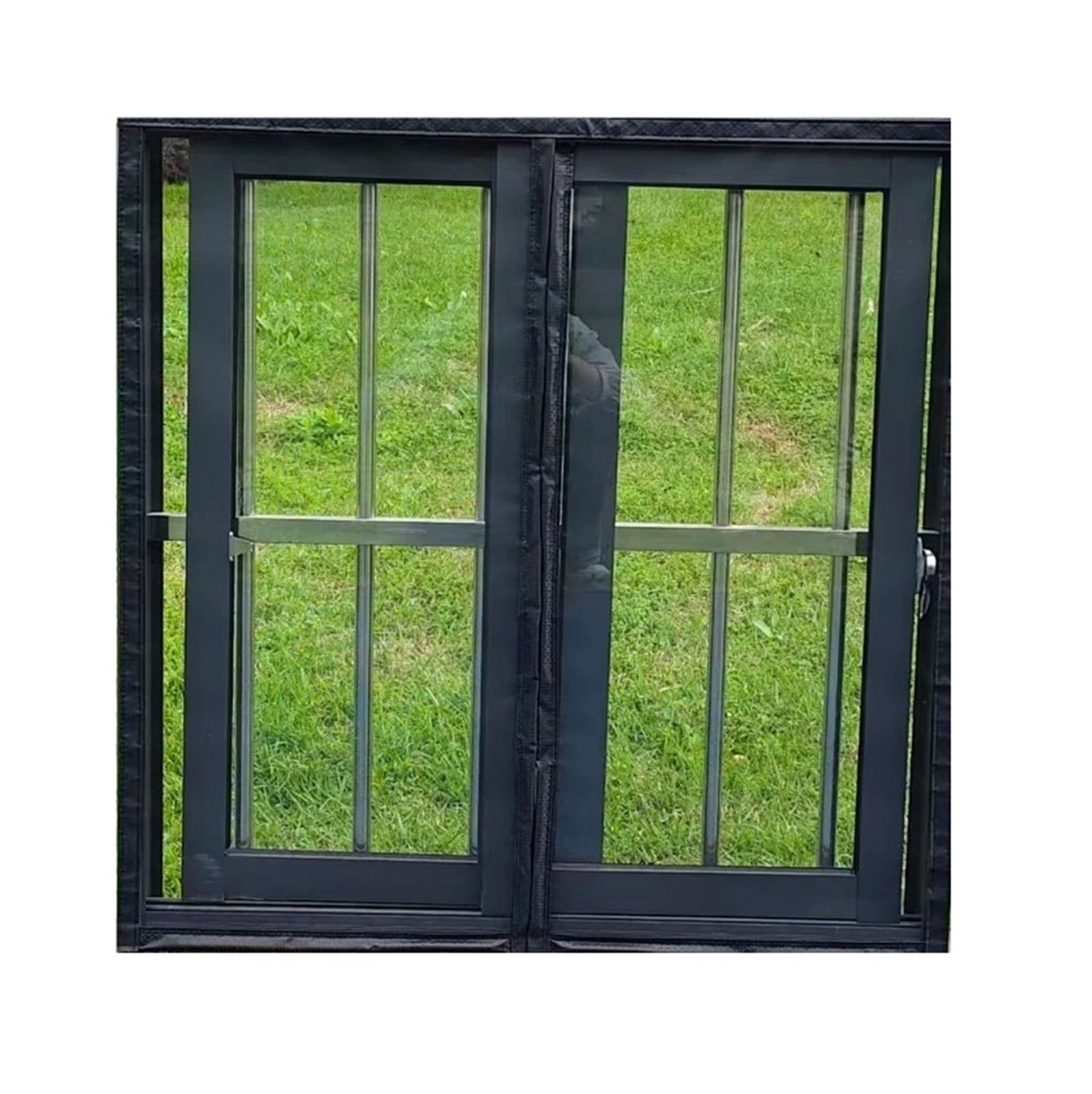 1pc Magnetic Block Self-Priming Dust-Proof and Mosquito Proof Window Screen Without Drilling Installation(Black-Width 120cm,Height150cm)