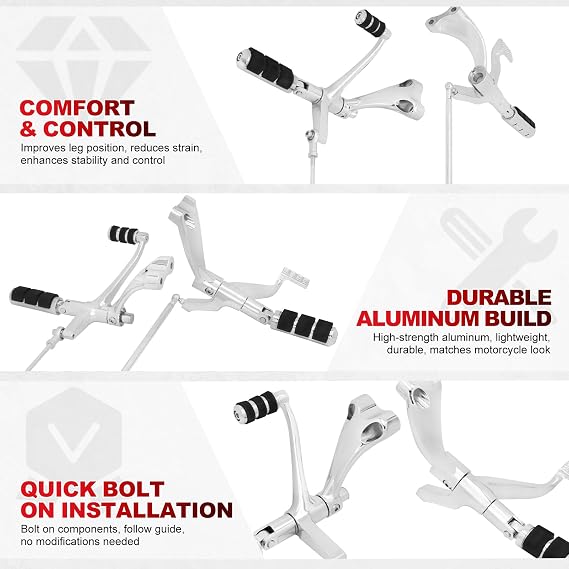 Forward Controls Complete Kit Fit For Harley Sportster XL 1200 2004-2013