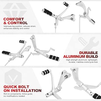 Forward Controls Complete Kit Fit For Harley Sportster XL 1200 2004-2013