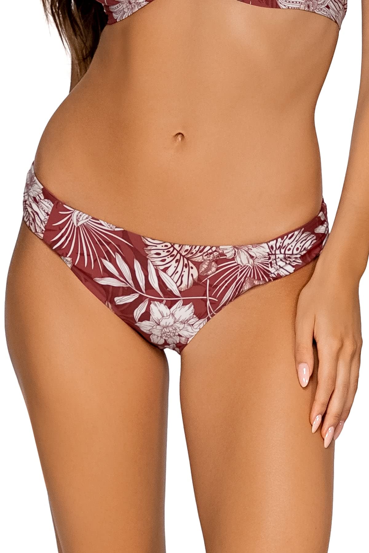 Sunsets Women's Standard Femme Fatal Shirred Side Bikini Bottom Swimsuit, Multi, Small