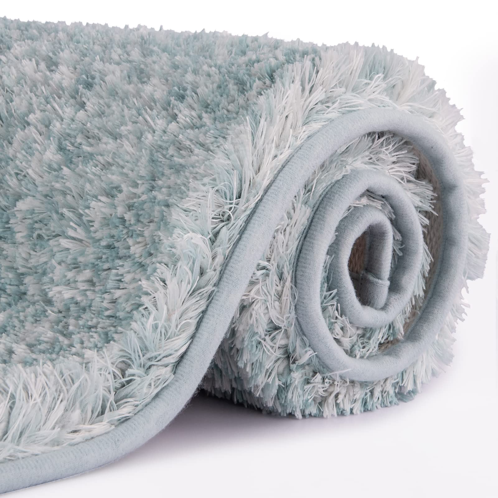 FCSDETAIL rutschfeste, Hochflor Badteppiche, Maschinenwaschbare Badematte, Badvorleger mit Wasserabsorbierenden, Weichen Mikrofasern für Badewanne, Dusche und Badezimmer