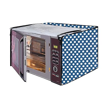 Aavya Unique Fashion Microwave Oven Cover Dust Proof & Water Proof for 21 Litre Convection Microwave Oven Cover,22, Blue::White